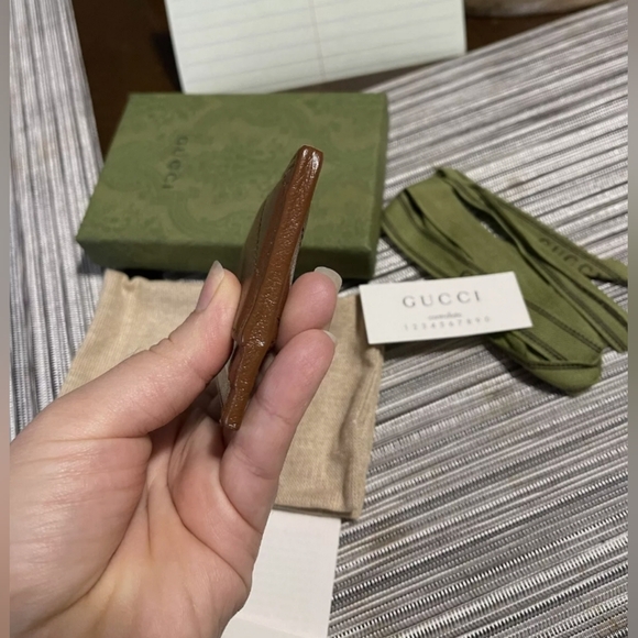 Gucci Brown Leather Card Holder